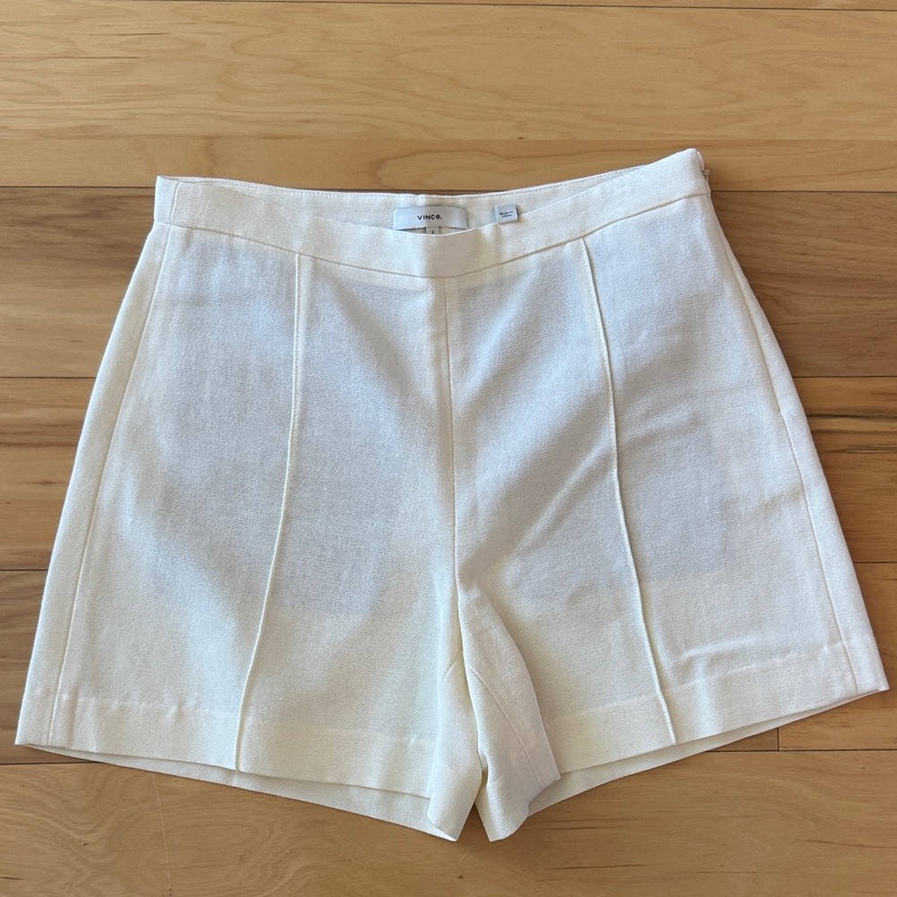 Vince Cream High Waist Women's Shorts